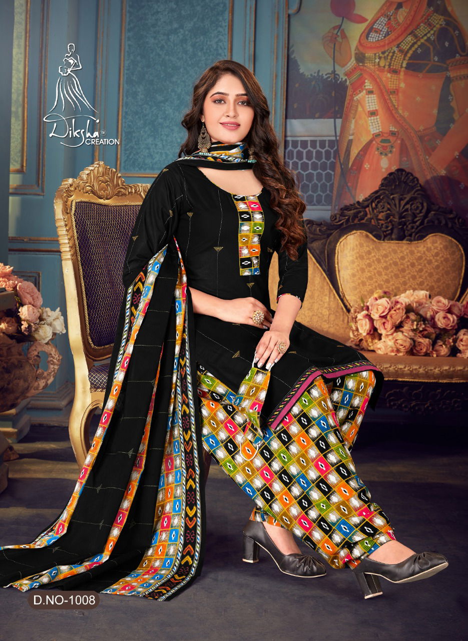 Diksha 4 Colours Latest Casual Dily Wear Ready Made Cotton Patiala Wear Dress Collection
